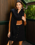 Cloud Soft Tassel-Trimmed Scarf Scarves Black