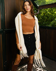 Cloud Soft Tassel-Trimmed Scarf Scarves