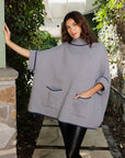 CozyCove Turtle Neck Poncho with Easy Sleeves Ponchos One