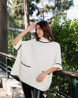 CozyCove Turtle Neck Poncho with Easy Sleeves Ponchos One