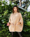 CozyCove Turtle Neck Poncho with Easy Sleeves Ponchos One