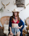 Crochet American Flag Bandana