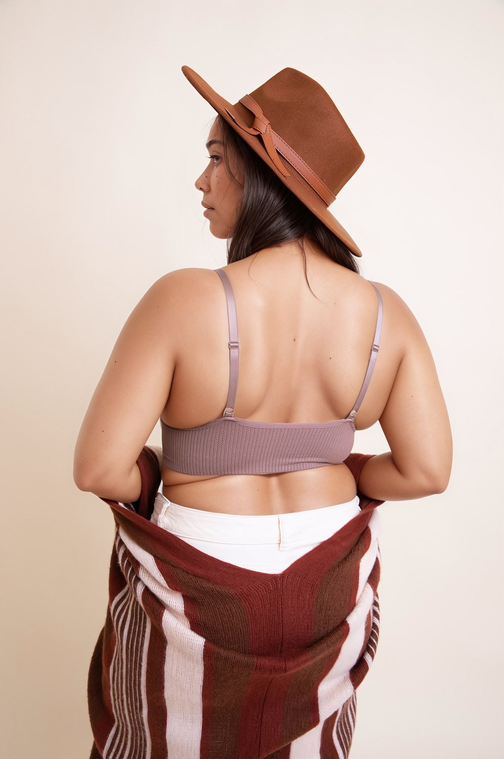 Curvy lace mocha brami plus size with soft stretchy fabric.