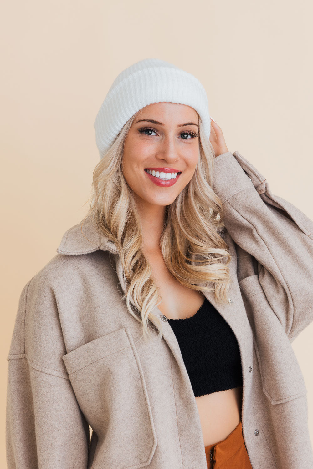 Eco Friendly Chic Knit Beanie Beanies Ivory