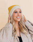 Essential Harmony Two-Tone Knit Cap Beanies