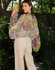 Free Spirit Boho Tie Front Wrap w/ Armholes Kimono