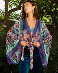 Free Spirit Boho Tie Front Wrap w/ Armholes Kimono