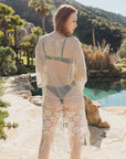 Happy Summer Crochet Tassel Kimono One Size / Natural