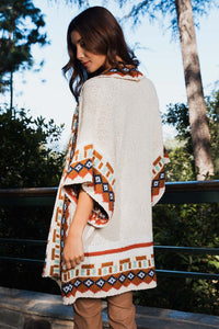 Kachina Tapestry Knit Cardigan Ruana Ponchos