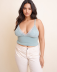 Lightweight lace sage brami plus size perfect for layering.