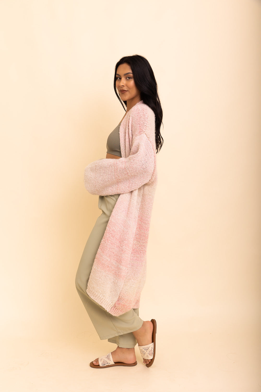 Lounge Around Longline Ombre Cardigan Ponchos