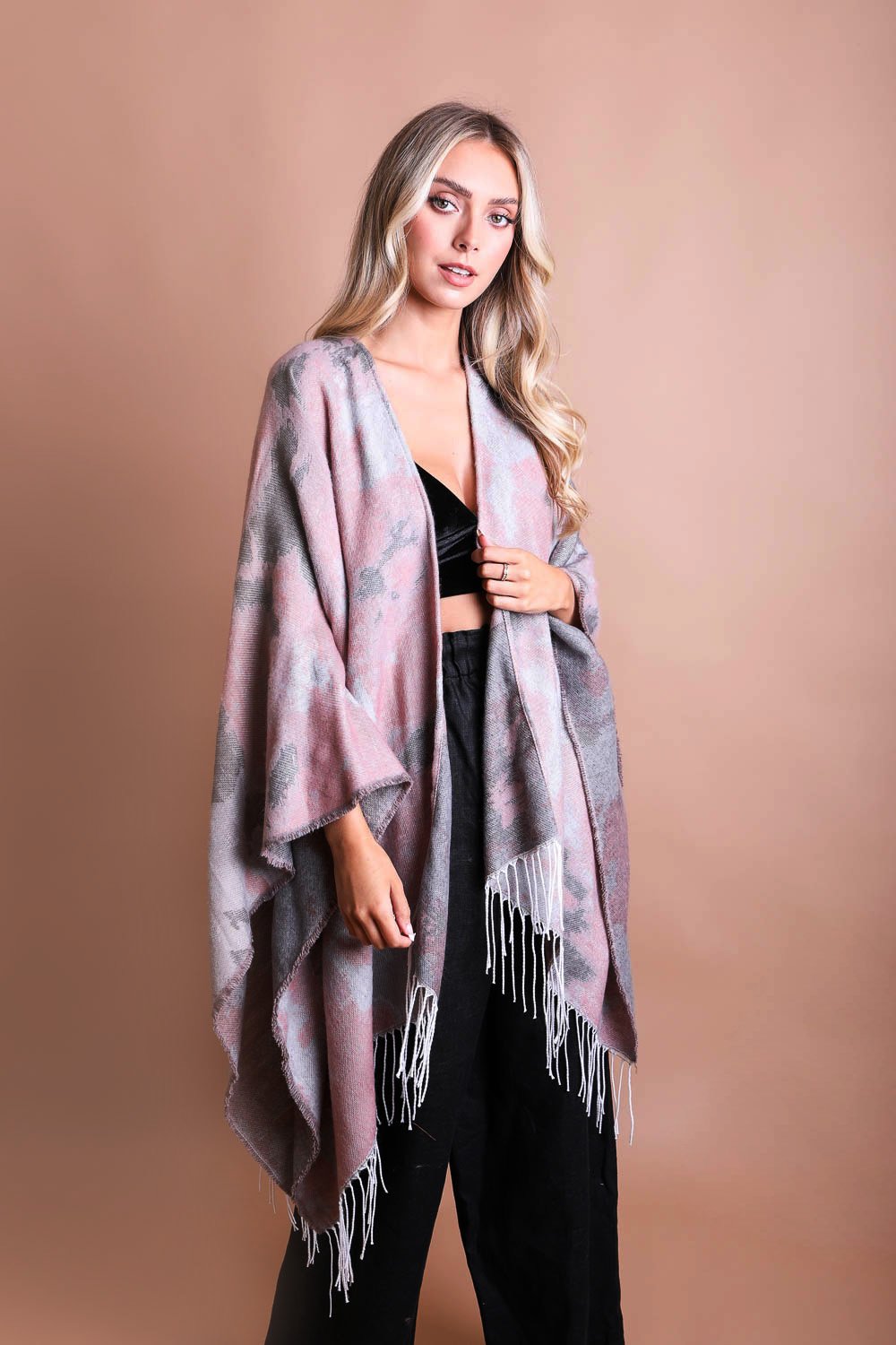 Marble Ruana Wrap Ponchos