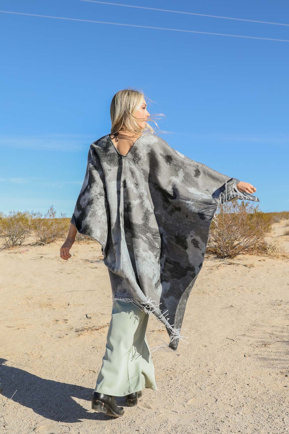 Marble Ruana Wrap Ponchos