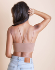 Y-Neck Plunge Crop Top