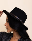 Pinched Front Western Style Hat Hats Black