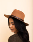 Pinched Front Western Style Hat Hats Camel