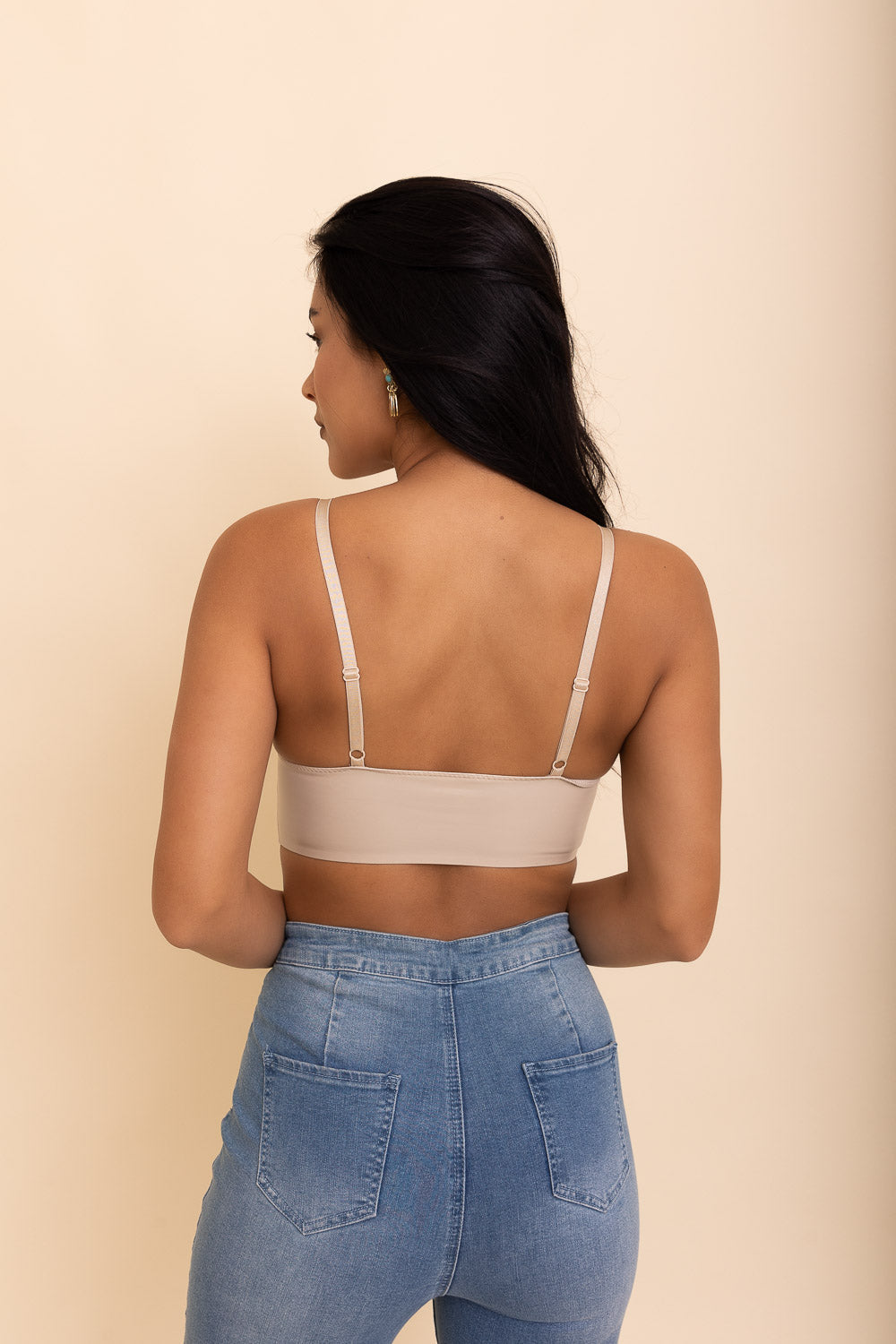 Posh Faux Leather Longline Bralette