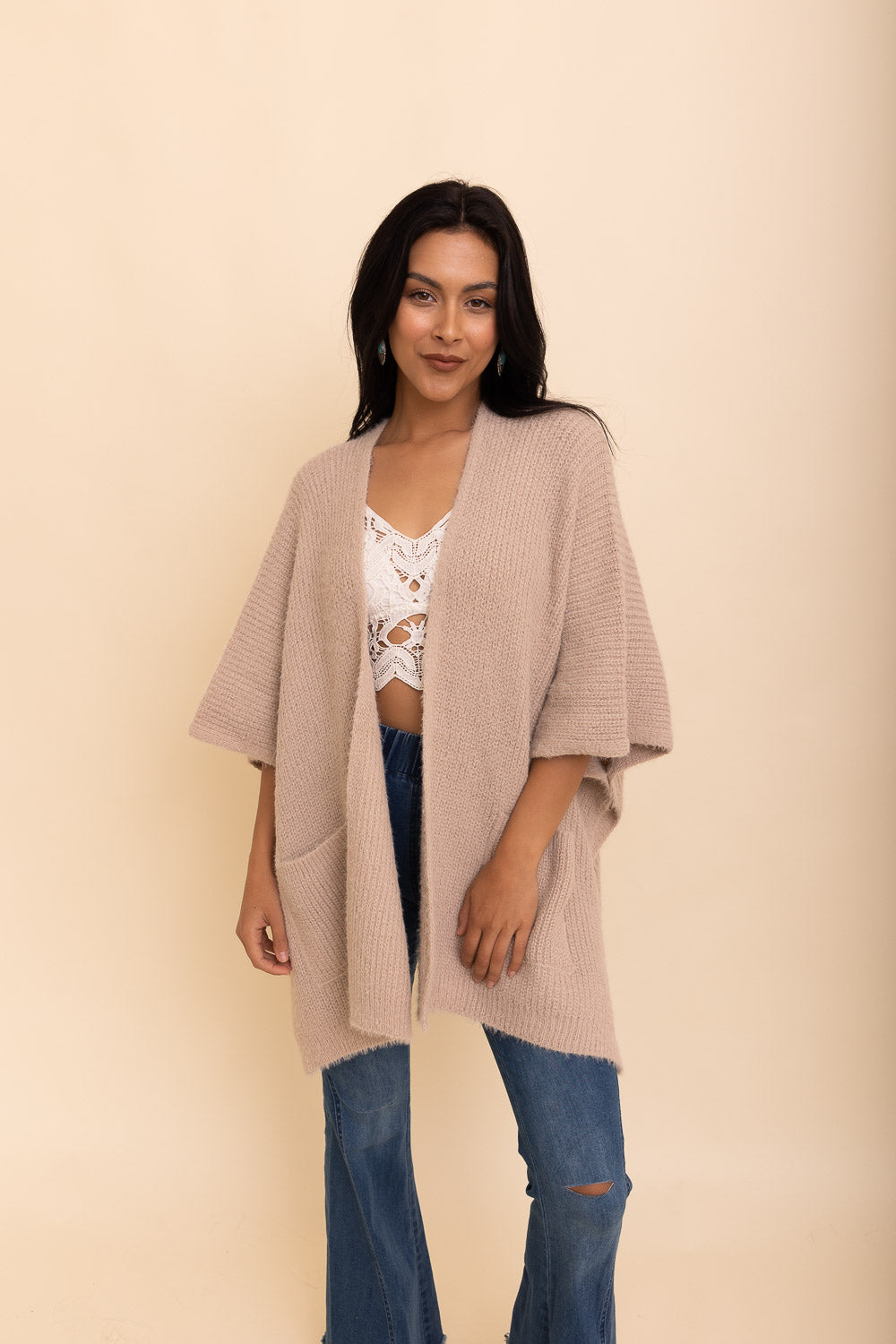 Relax &amp; Chill Summer Nights Boucle Poncho Ponchos