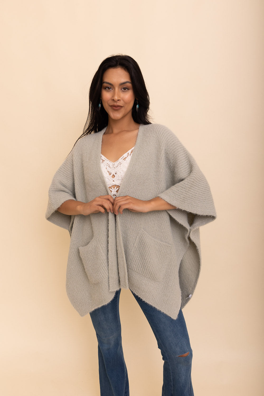 Relax &amp; Chill Summer Nights Boucle Poncho Ponchos