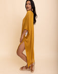 Sun-kissed Breeze Frayed Trim Kimono