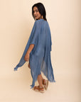 Sun-kissed Breeze Frayed Trim Kimono