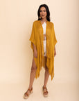 Sun-kissed Breeze Frayed Trim Kimono