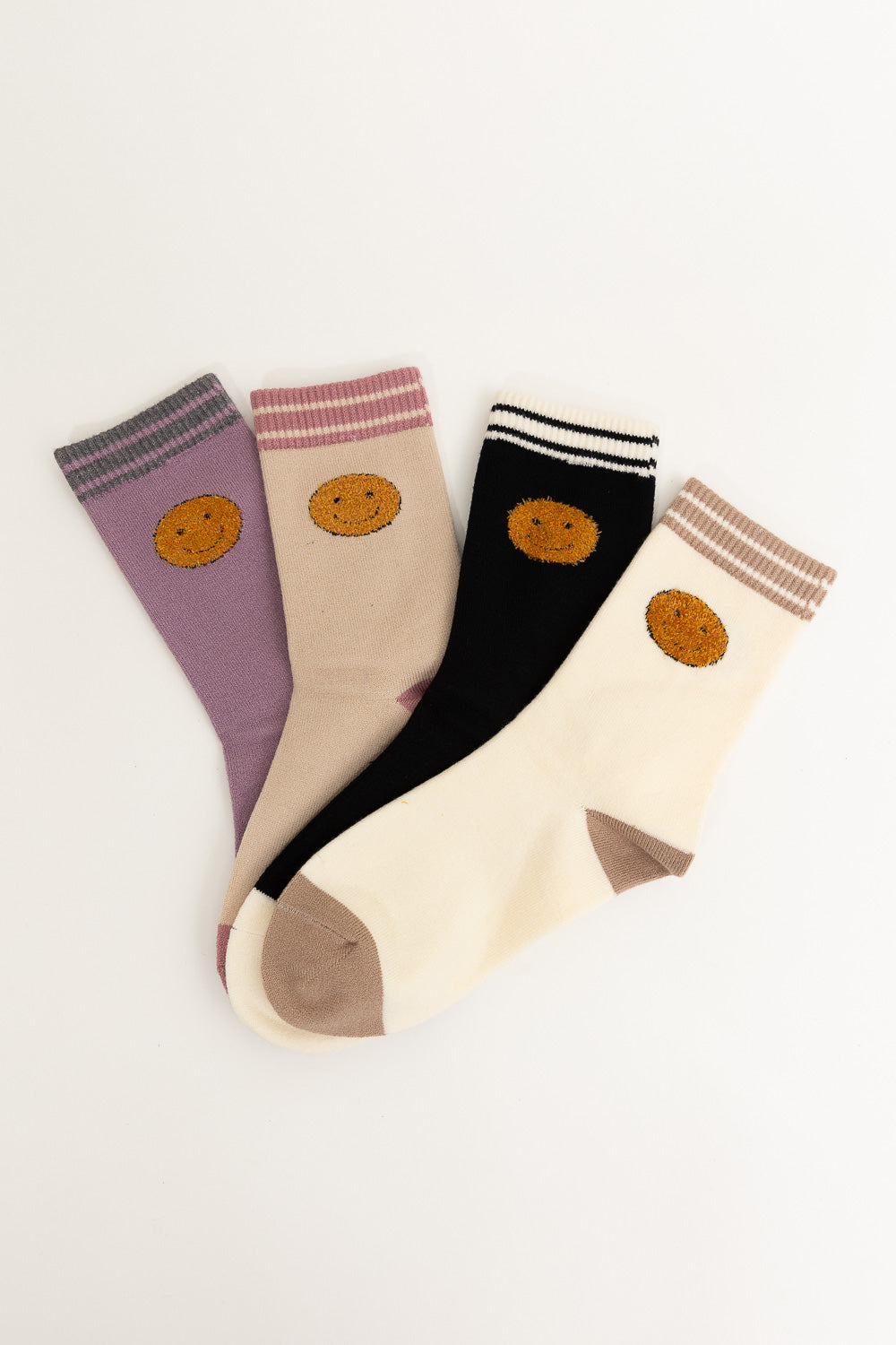 Threaded Smiles Crew Socks