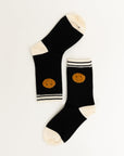 Threaded Smiles Crew Socks One Size / Black