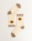 Threaded Smiles Crew Socks One Size / Ivory