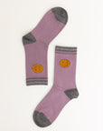 Threaded Smiles Crew Socks One Size / Lavender