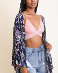 Tropical Vibe Draped Sleeve Kimono