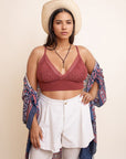 Waistband lace rust brami plus size lightweight and stretchy.