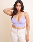 Waistband loop lace lilac brami plus size for casual and formal wear.