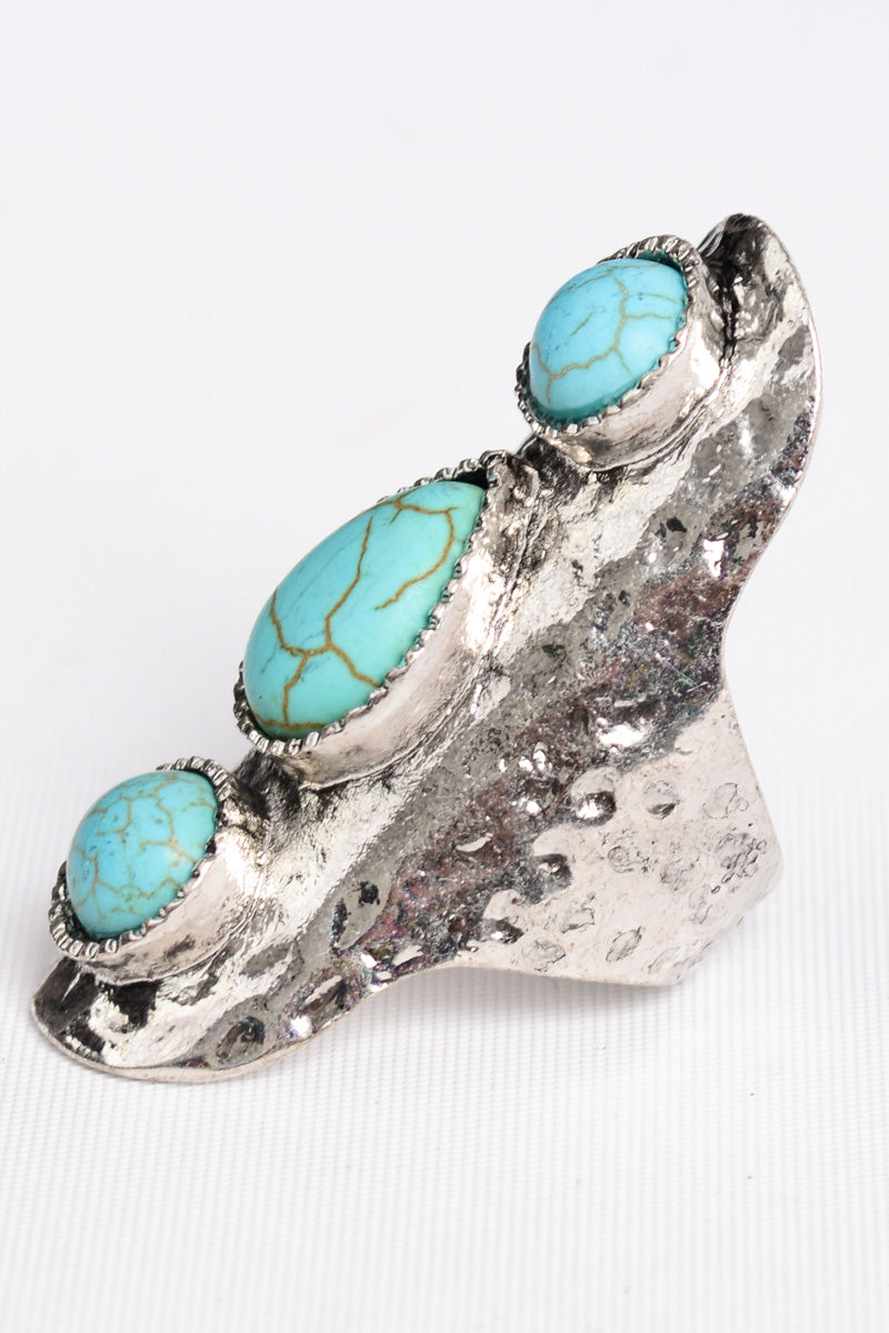 Waterfall Droplet Turquoise Stone Ring Jewelry