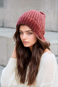 Soft Chenille Beanie Hats & Hair