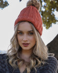 Basic Ribbed Pom Beanie