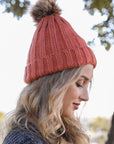 Basic Ribbed Pom Beanie