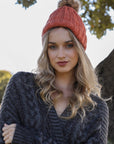 Basic Ribbed Pom Beanie