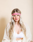 Braided Tie-Dye Headband Hats & Hair Pink