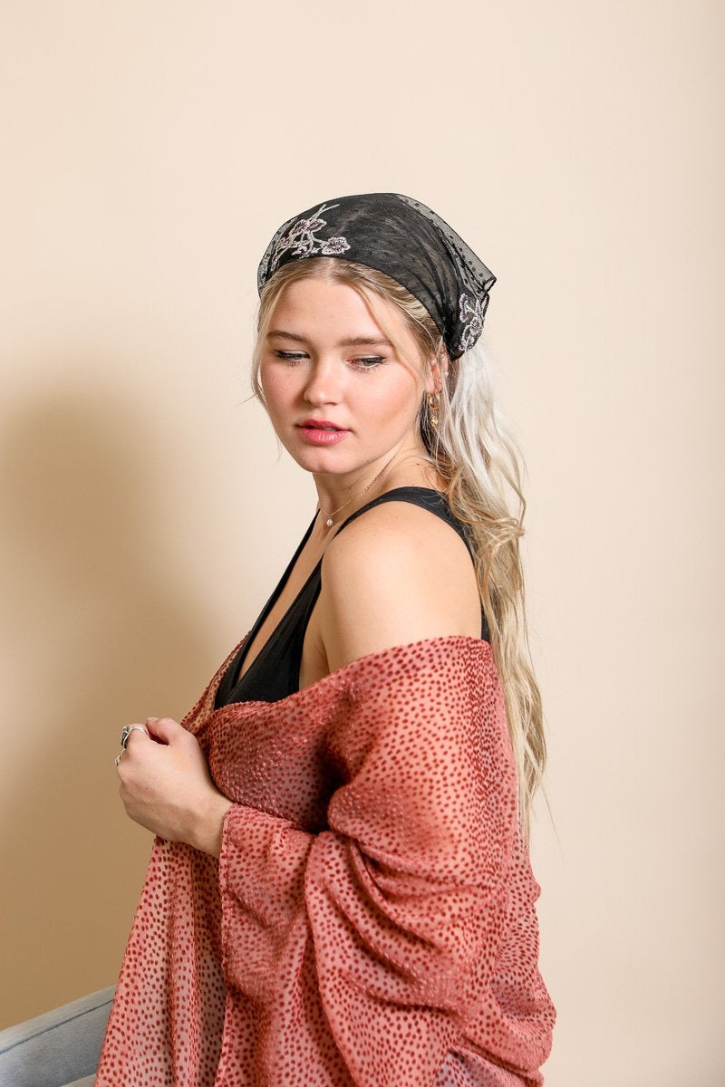 Tulle Lace Poppy Headscarf Hats &amp; Hair