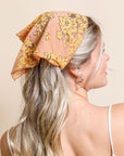 Bohemian Floral Lace Headscarf Hats & Hair Peach