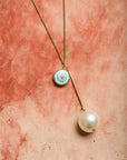 Gem and Pearl Pendant Necklace Jewelry