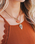 Carnelian & Brown Agate Suede Necklace Jewelry Gold