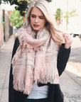 Frayed Tartan Plaid Scarf Scarves