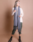 Ultra-Soft Boucle Tassel Scarf