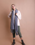 Ultra-Soft Boucle Tassel Scarf