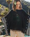 Aztec Embroidered Tunic Kimono