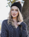 Basic Ribbed Pom Beanie Hats & Hair Black