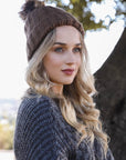 Basic Ribbed Pom Beanie Hats & Hair Mocha