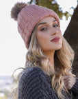 Basic Ribbed Pom Beanie Hats & Hair Rose